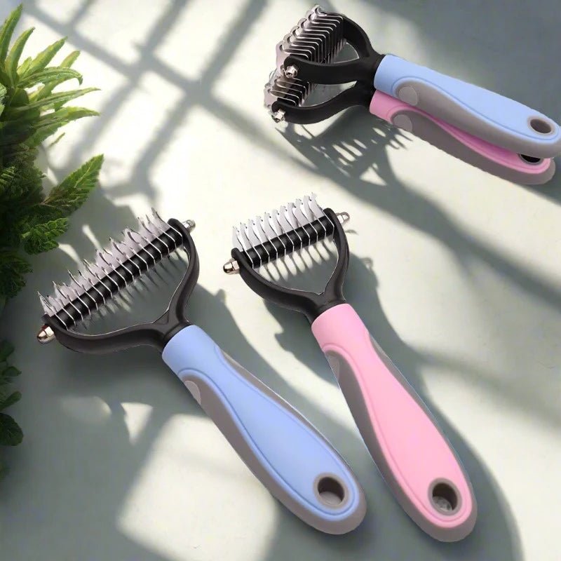 Pet Fur Knot Cutter, Comb, and Shedding Tool