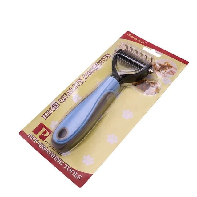 Pet Fur Knot Cutter, Comb, and Shedding Tool