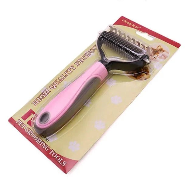 Pet Fur Knot Cutter, Comb, and Shedding Tool