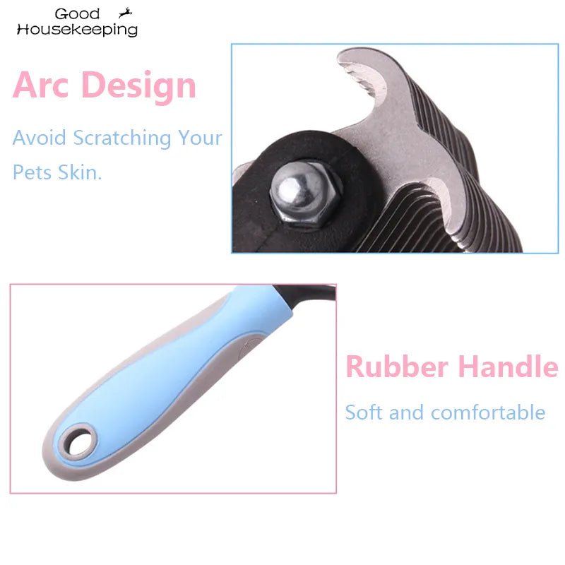 Pet Fur Knot Cutter, Comb, and Shedding Tool