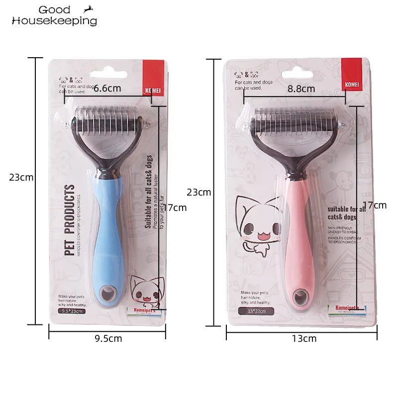 Pet Fur Knot Cutter, Comb, and Shedding Tool