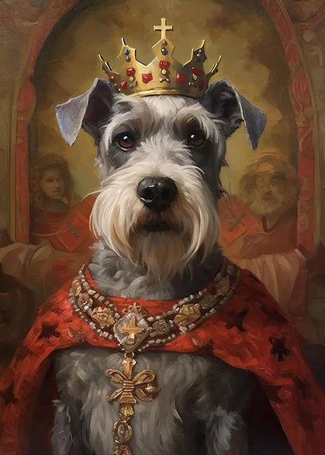 Pet Portrait Dog King Regal Royal Animals Canvas Painting