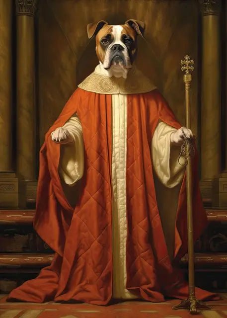 Pet Portrait Dog King Regal Royal Animals Canvas Painting