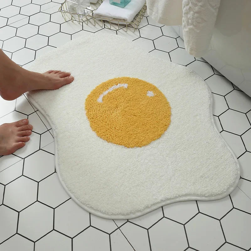 Poached Egg Non-Slip Rug and Mat