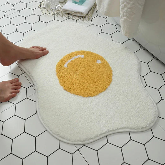 Poached Egg Non-Slip Rug and Mat