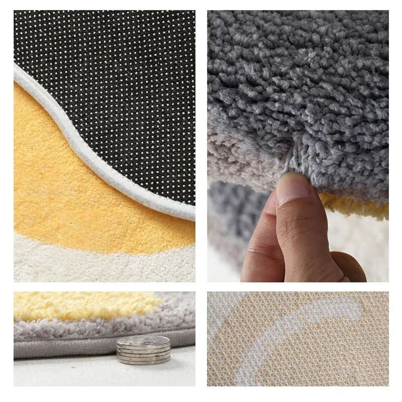 Poached Egg Non-Slip Rug and Mat