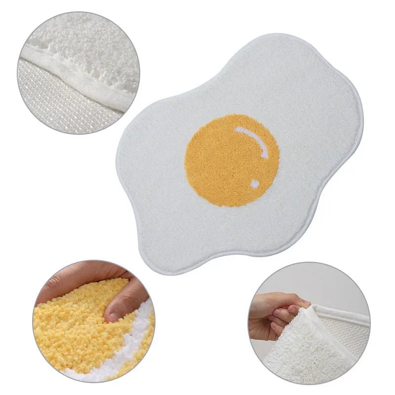 Poached Egg Non-Slip Rug and Mat