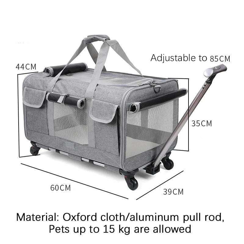 Portable and Foldable Pet Trolley Case