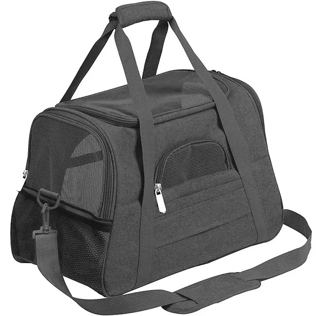 Portable Outdoor Large Cat Carrier Bag with Breathable Mesh