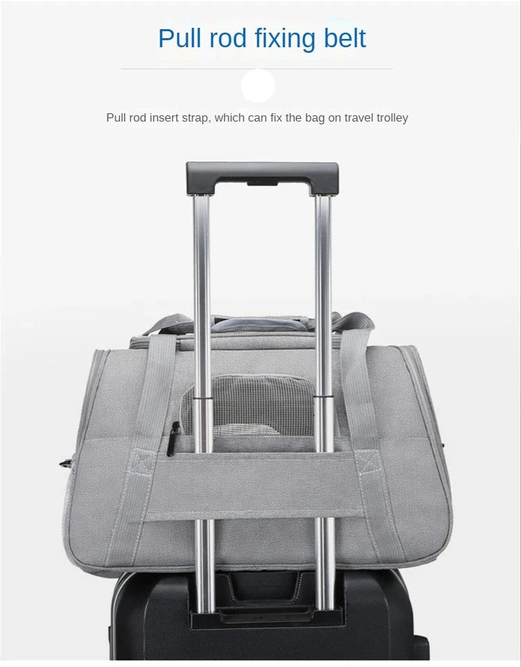 Portable Outdoor Large Cat Carrier Bag with Breathable Mesh