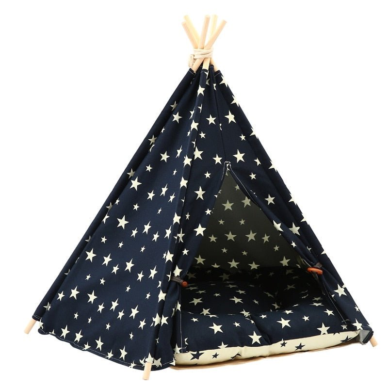 Portable Teepee Pet Tent with Thick Cushion