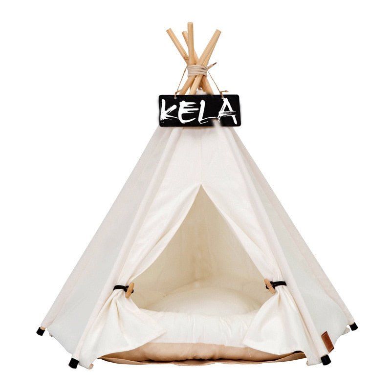 Portable Teepee Pet Tent with Thick Cushion