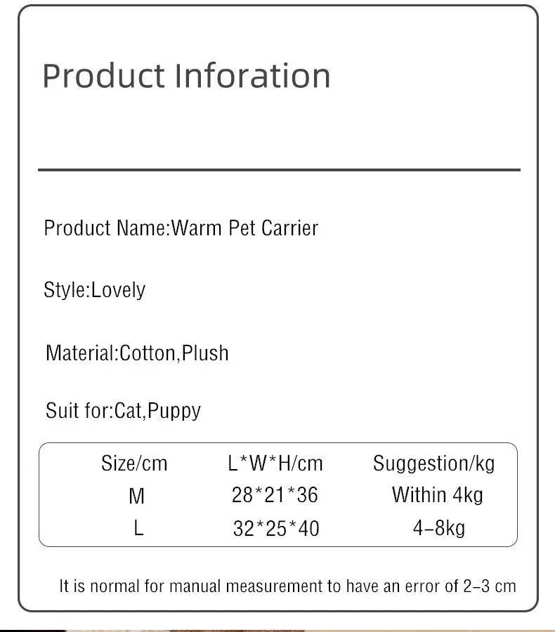 Portable Travel Kitty Pet Carrier Tummy Bag