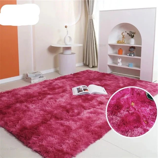 Rainbow Fluffy Pet Rug