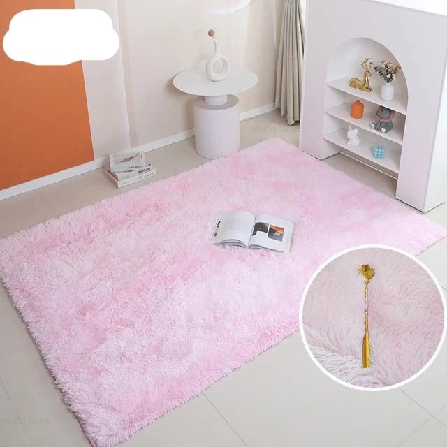 Rainbow Fluffy Pet Rug