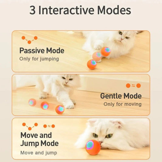 ROJECO Smart Cat Automatic Electric Interactive Rolling Ball