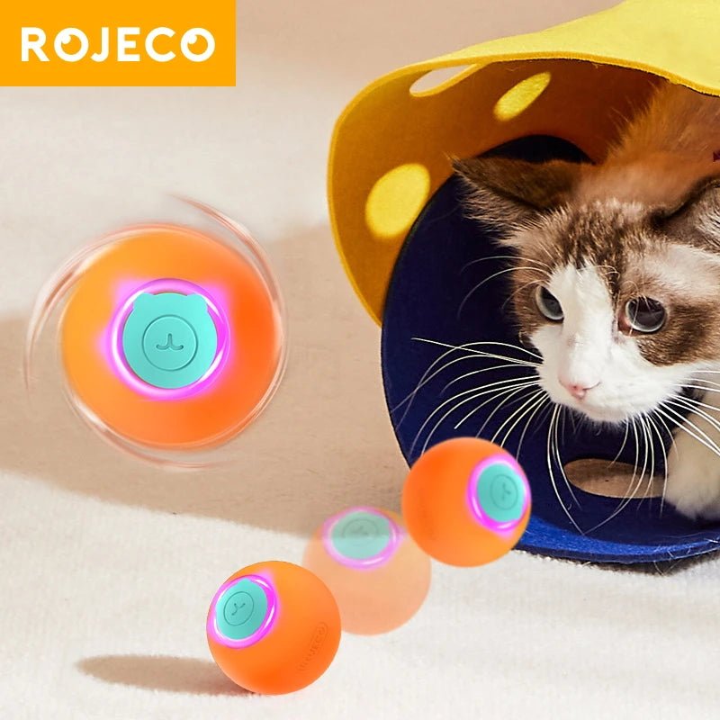 ROJECO Smart Cat Automatic Electric Interactive Rolling Ball