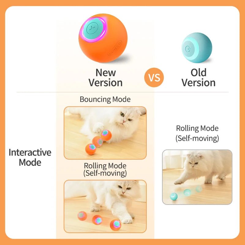 ROJECO Smart Cat Automatic Electric Interactive Rolling Ball