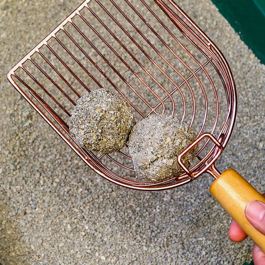 Rose Gold Cat Litter Metal Scooper with Hook