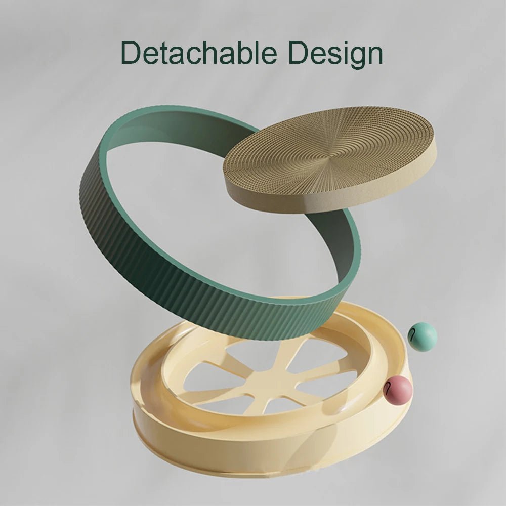 Round Cat Scratching Board with Ball with Nail Sharpening