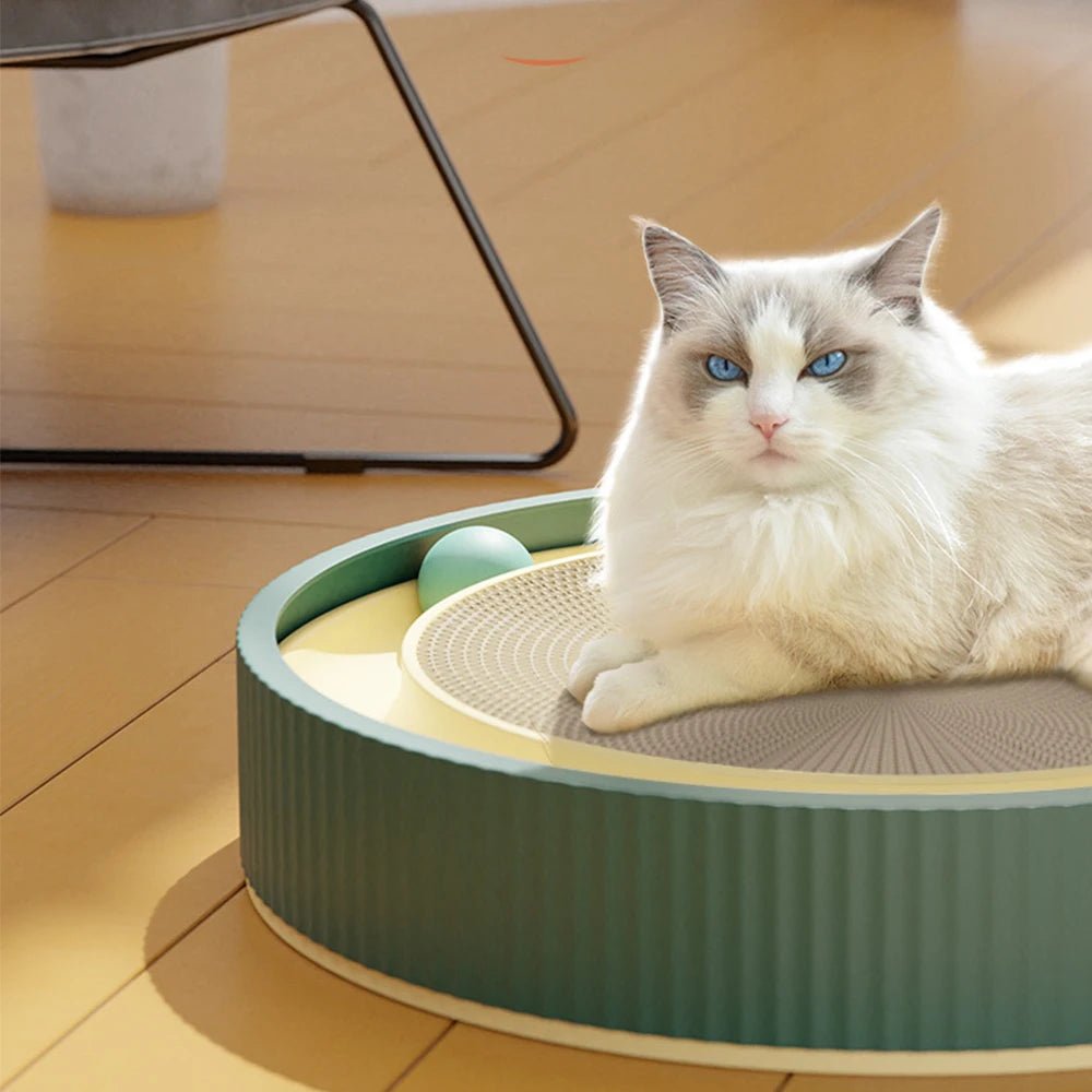 Round Cat Scratching Board with Ball with Nail Sharpening