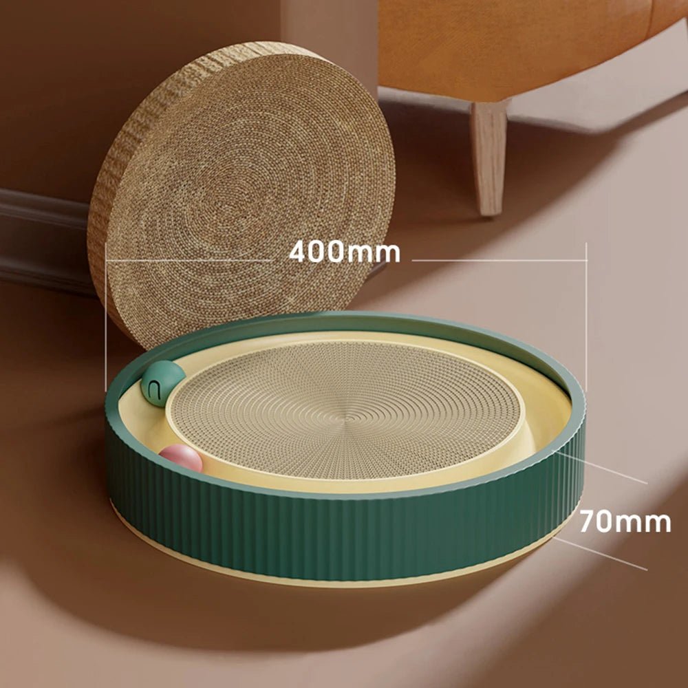 Round Cat Scratching Board with Ball with Nail Sharpening