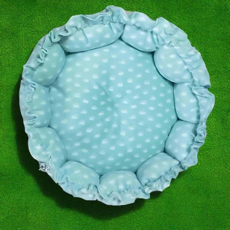 Round Frilly Cat Bed