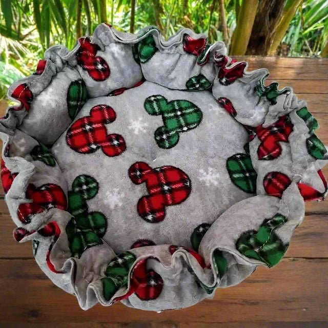 Round Frilly Cat Bed