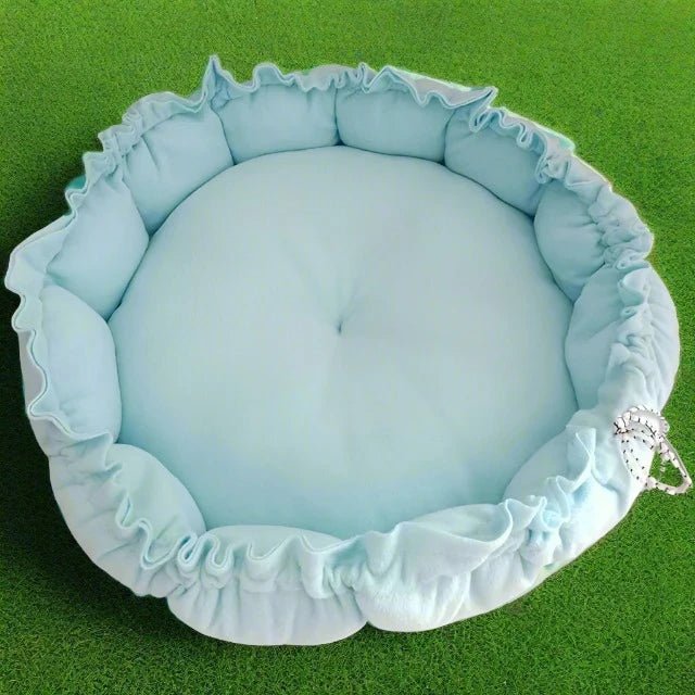 Round Frilly Cat Bed
