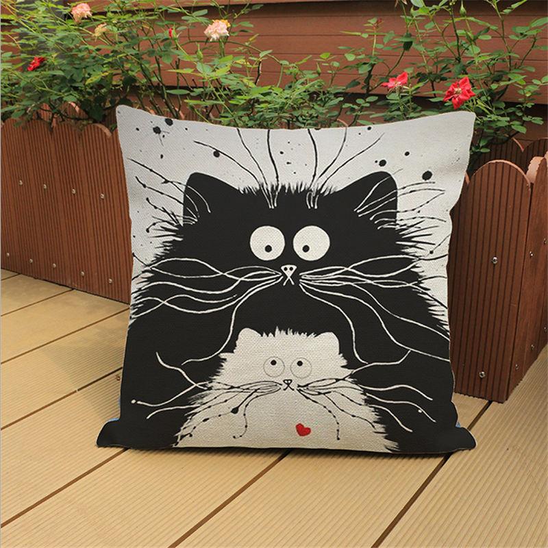 Scared Cat Anime Pillow Cushion for Indoor Sofas or Outdoor Chairs