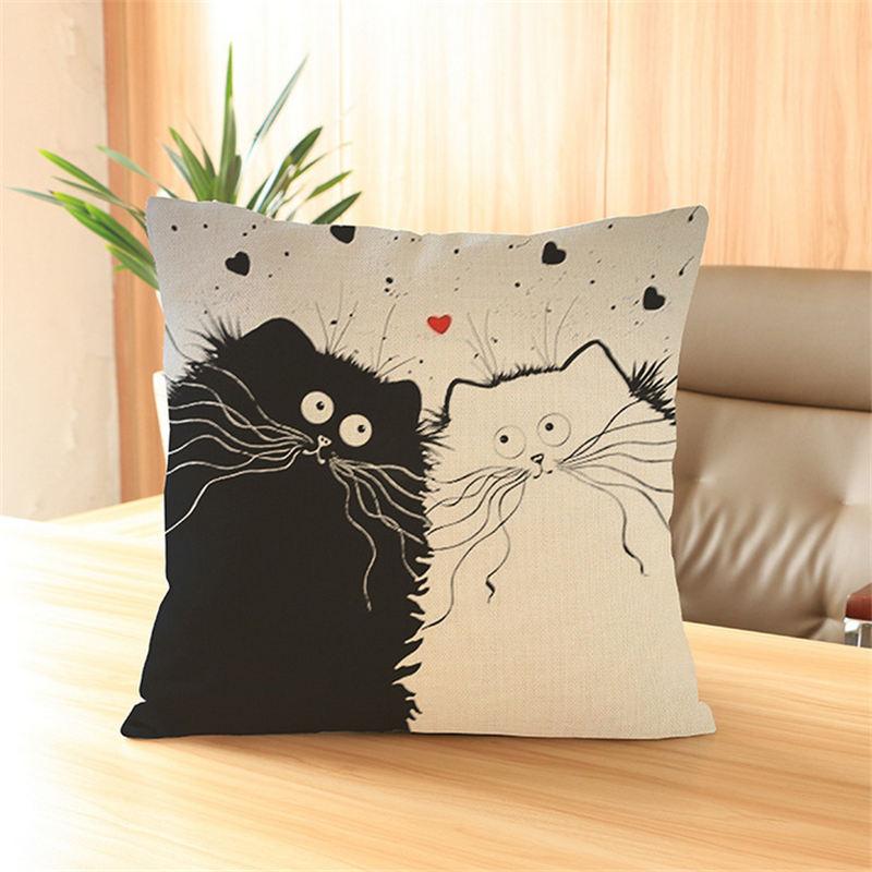 Scared Cat Anime Pillow Cushion for Indoor Sofas or Outdoor Chairs