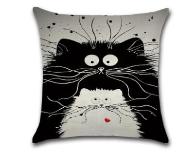 Scared Cat Anime Pillow Cushion for Indoor Sofas or Outdoor Chairs