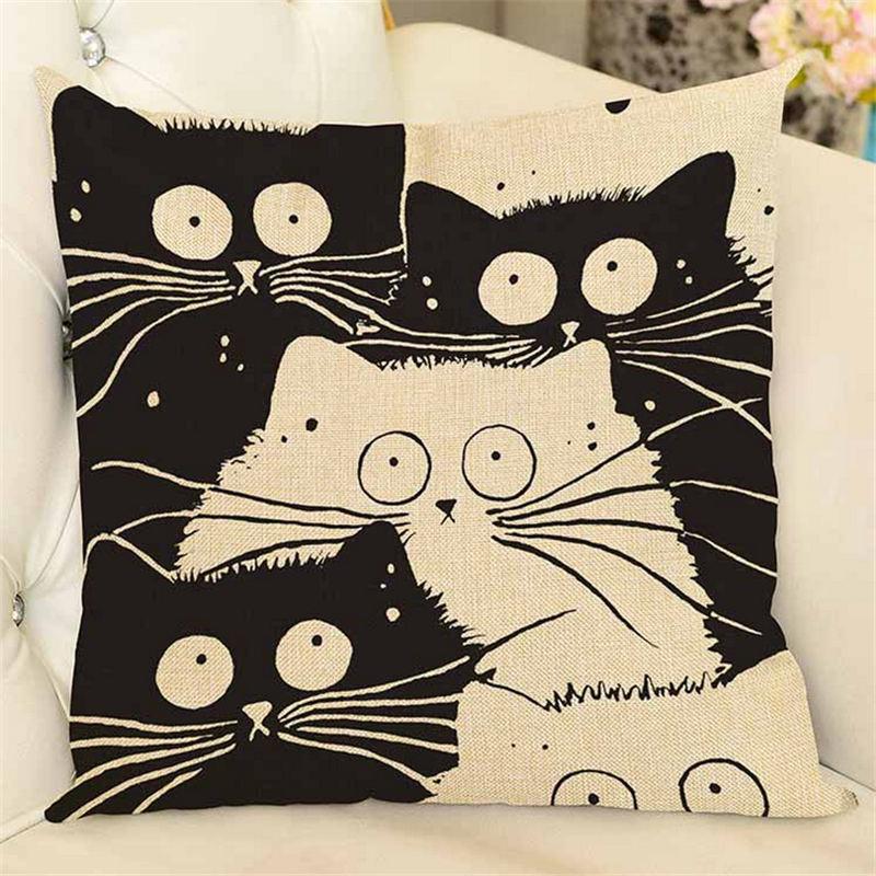 Scared Cat Anime Pillow Cushion for Indoor Sofas or Outdoor Chairs