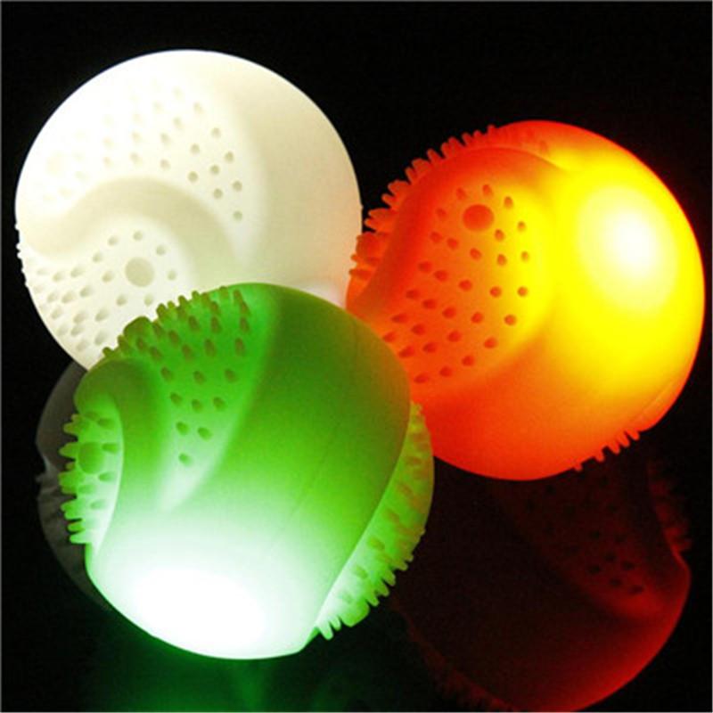 Silica Gel USB Charging Glowing Pet Ball for Indoor or Outdoor Playing