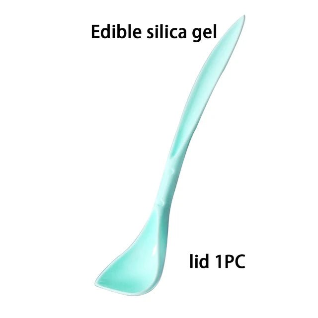 Silicone Wet Food Lid Cover with Spoon