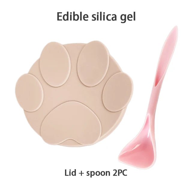 Silicone Wet Food Lid Cover with Spoon