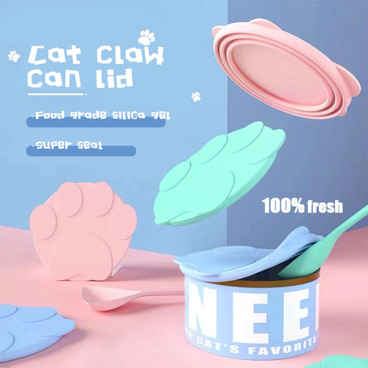 Silicone Wet Food Lid Cover with Spoon