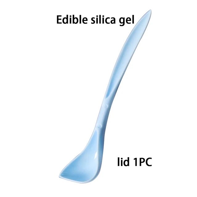 Silicone Wet Food Lid Cover with Spoon