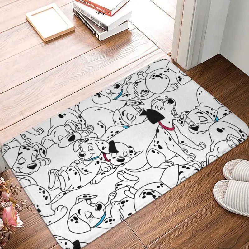 Sleeping Dalmations Font Door Floor Entrance Mat