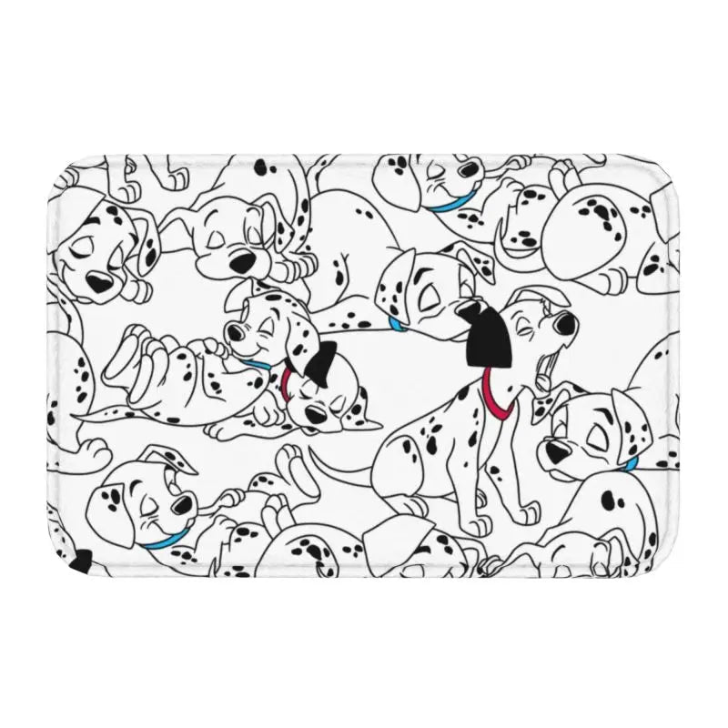 Sleeping Dalmations Font Door Floor Entrance Mat