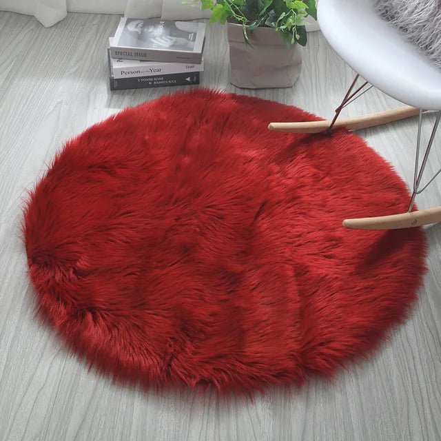 Soft Fluffy Round Plush Decorative Carpet