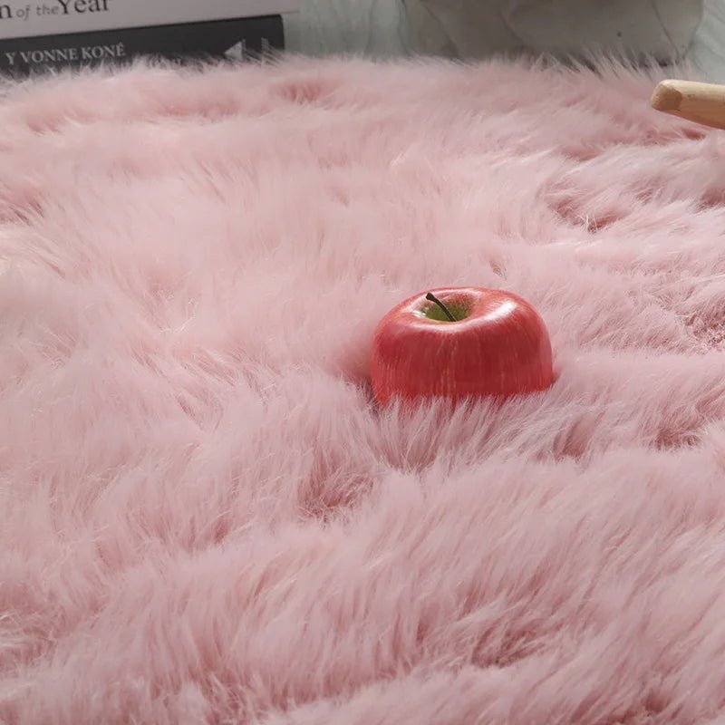 Soft Fluffy Round Plush Decorative Carpet