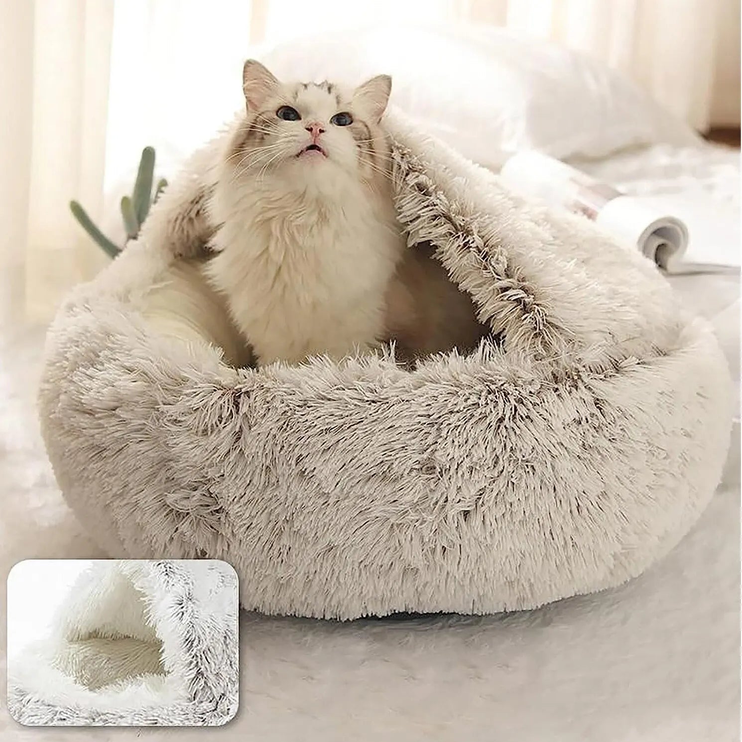 Soft Plush Round Cat Cove
