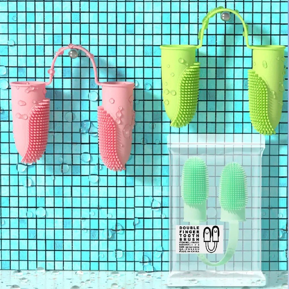 Soft Two-Finger Pet Toothbrush