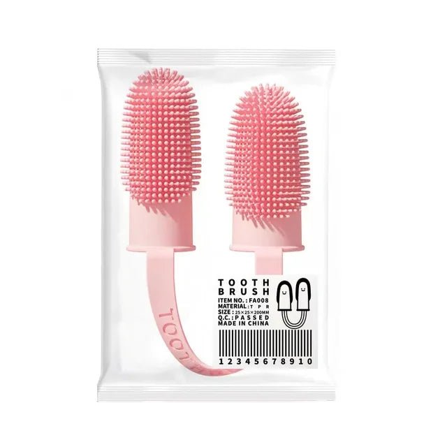 Soft Two-Finger Pet Toothbrush