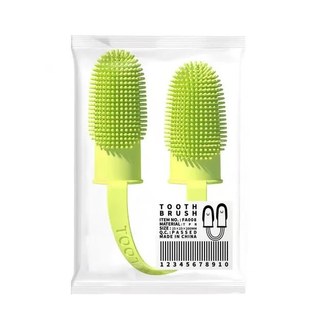 Soft Two-Finger Pet Toothbrush