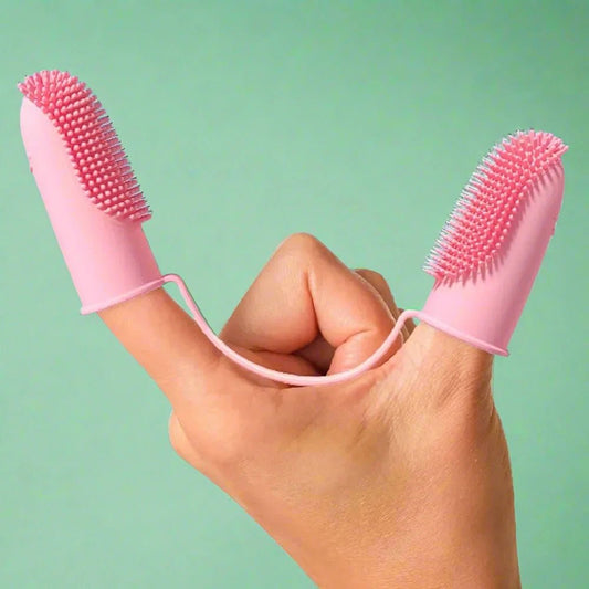 Soft Two-Finger Pet Toothbrush