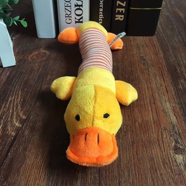 Squeak-n'-Chew Fleece Plush Toy (Pig, Elephant, and Duck)