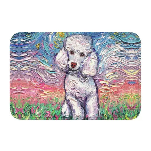 Starry Night Poodle Anti-Slip Doormat