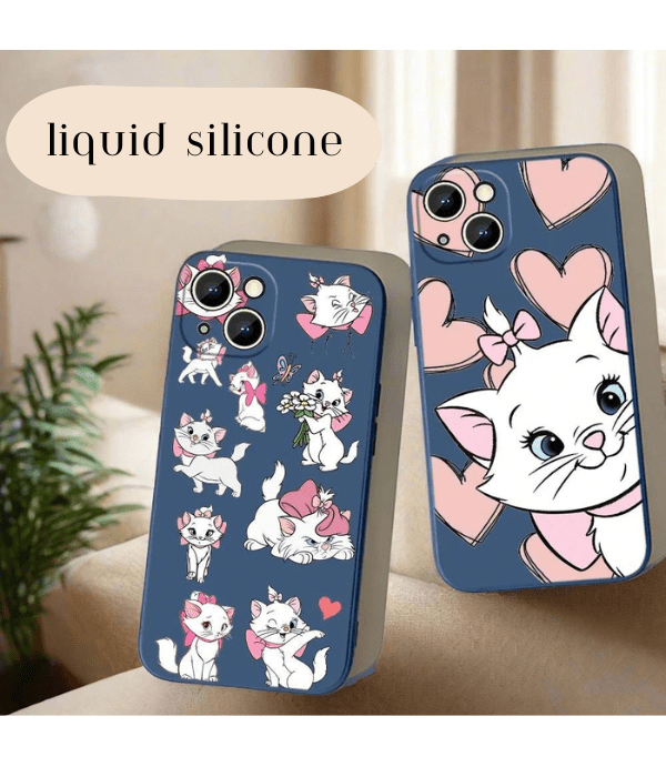 The Aristocats Marie Phone Case For Apple iPhone 14 13 12 mini 11 Pro 8 7 Plus XR XS X Max Liquid Rope Funda Cover